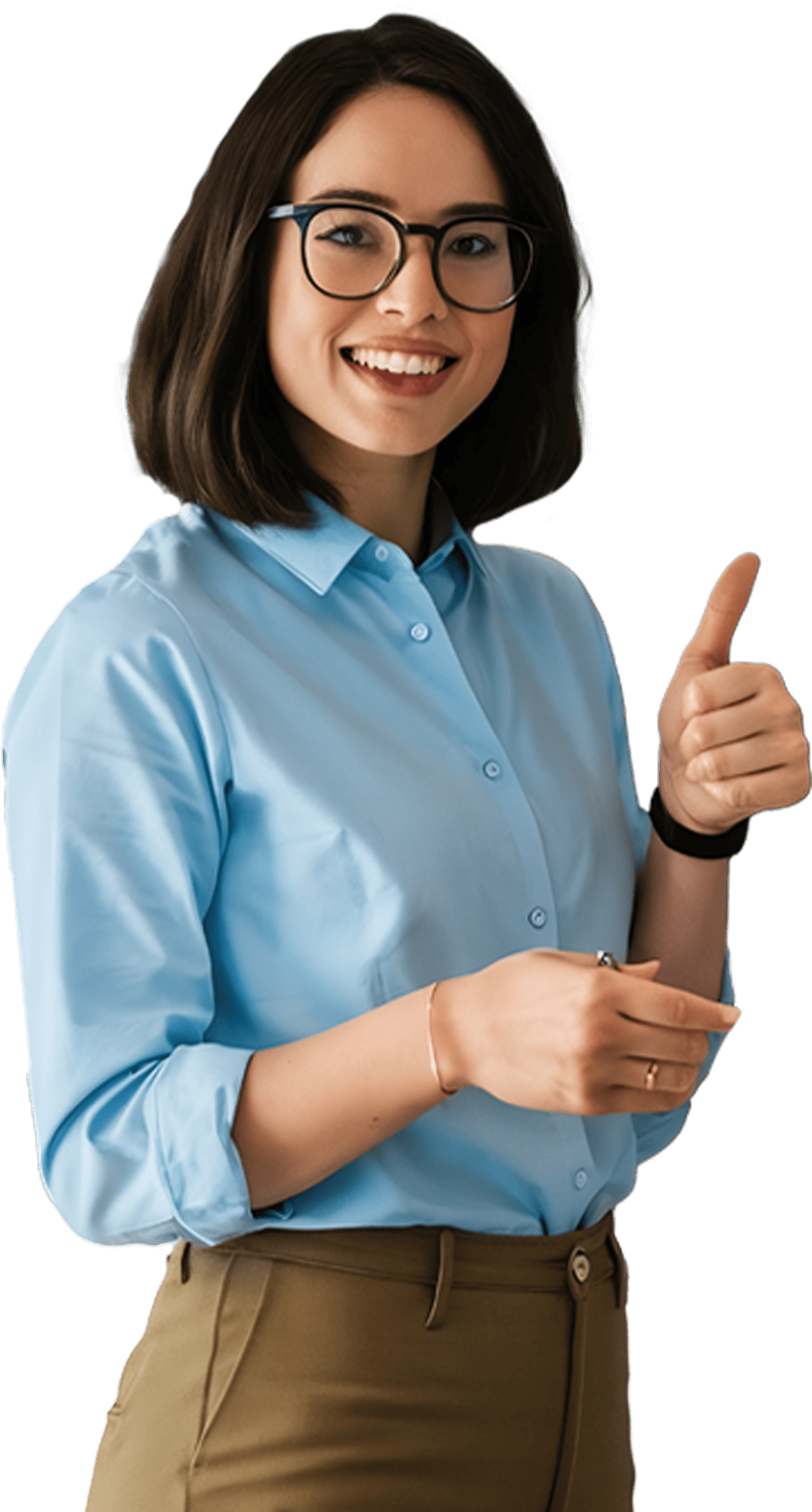 Teacher giving thumbs up