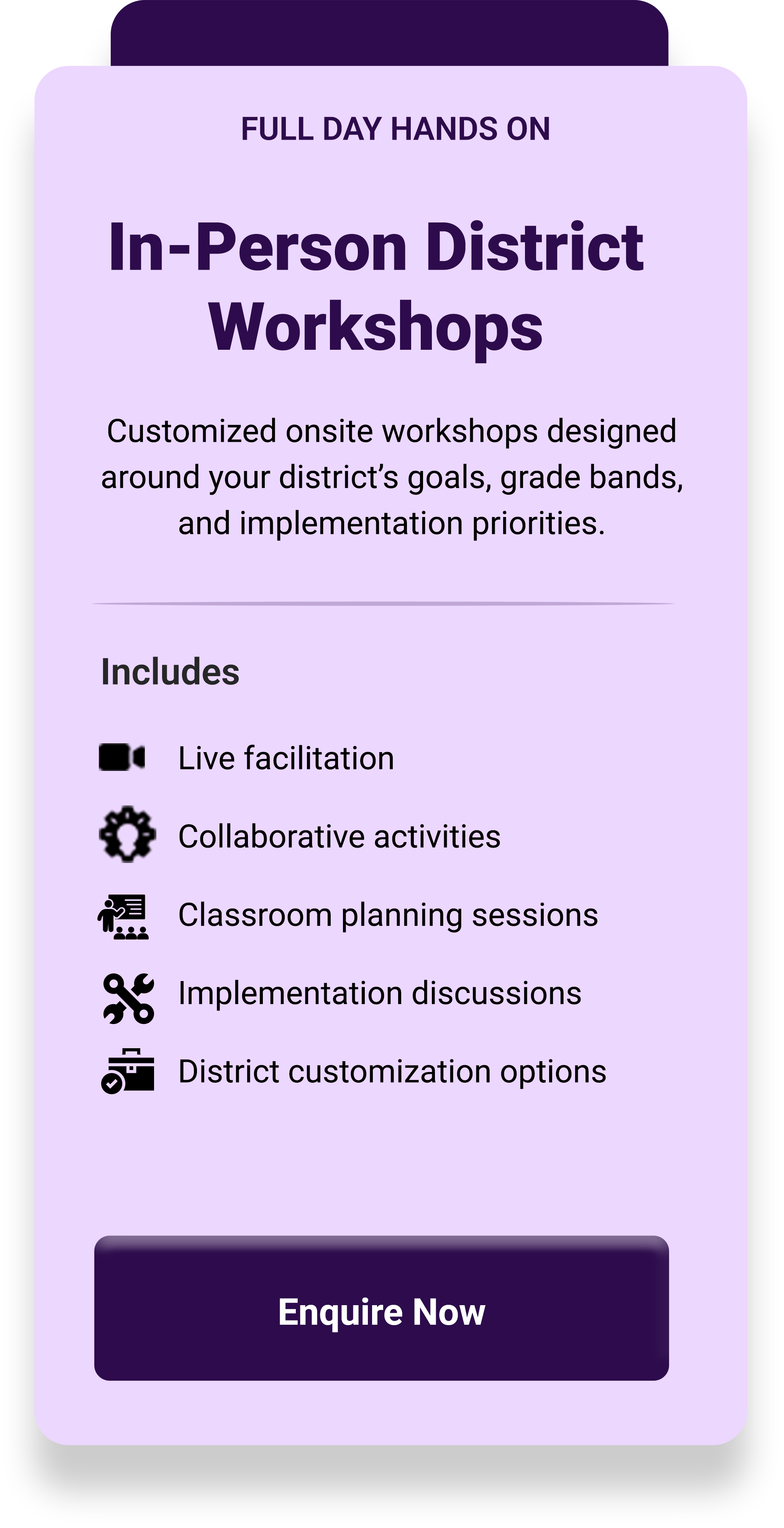 In-Person District Workshops